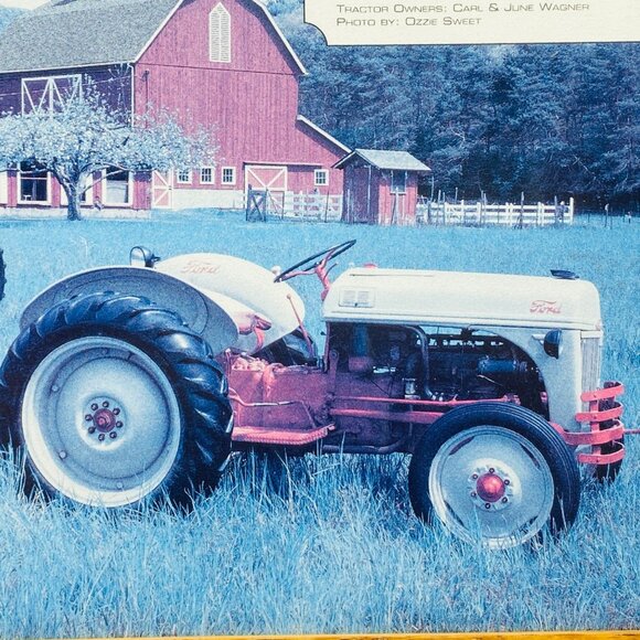 1948 Ford 8N & 1953 Ford NAA Wood Framed Photograph By Ozzie Sweet - Picture 2 of 10